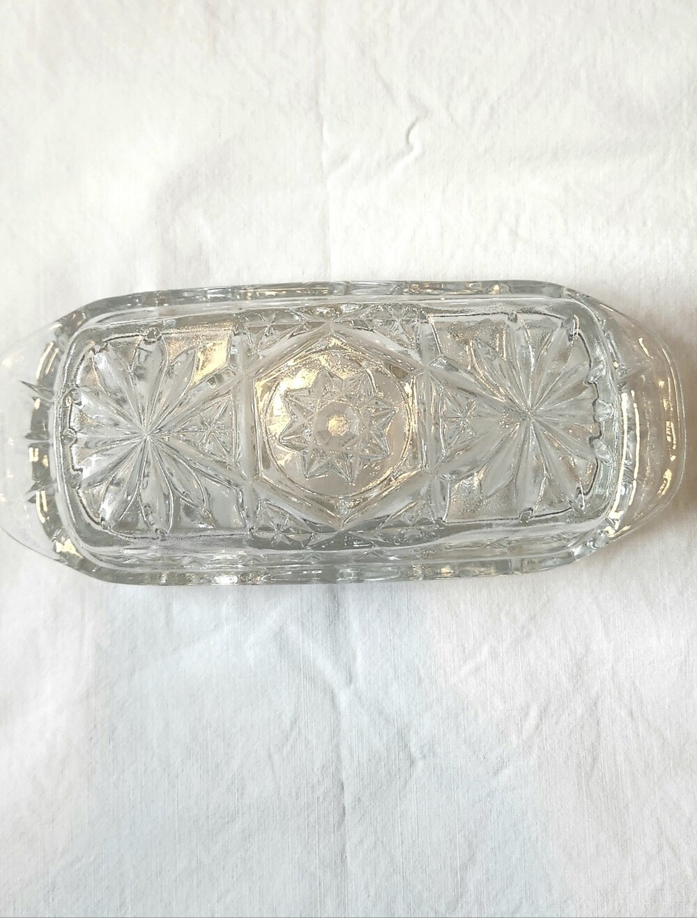 Vintage Anchor Hocking Clear Glass Butter Dish - Picture 2 of 7